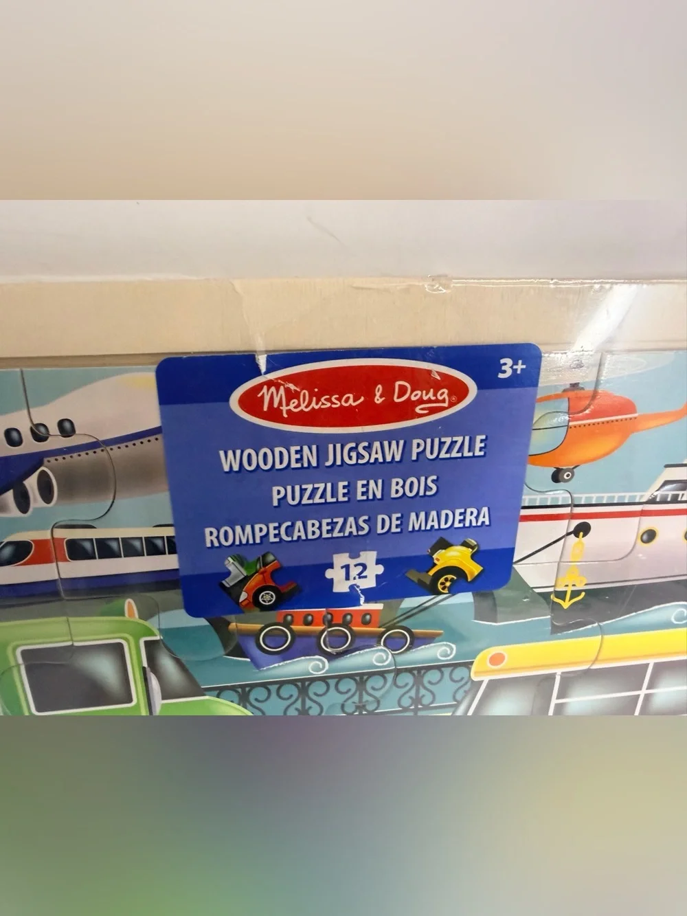 Melissa & Doug Wooden Jigsaw Puzzle Lot of 2 Construction Site & On The Go
